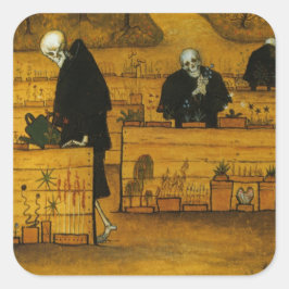 Simbergs dödsdekaler fyrkantigt klistermärke