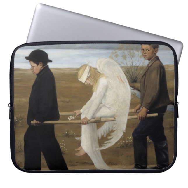 Simbergs sårade Angel laptop sleeve (Framsidan)