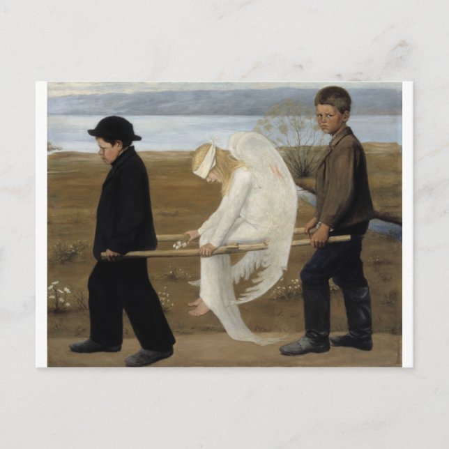 Simbergs skadat gelvykort vykort (Framsida)