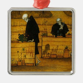 Simbergs utsmyckning av döden julgransprydnad metall