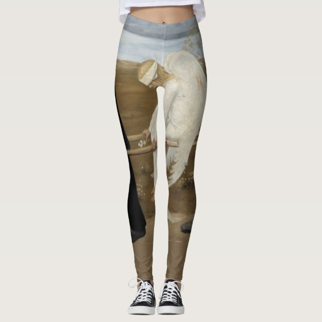 Simbergs "Wound Angel"-konstverk Leggings (Framsida)