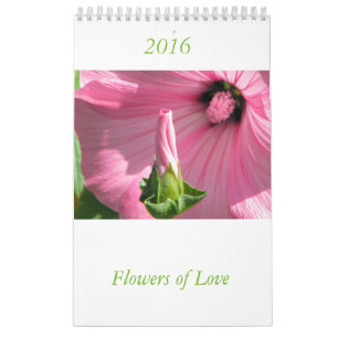 Simbols av kärlekblommakalendern kalender