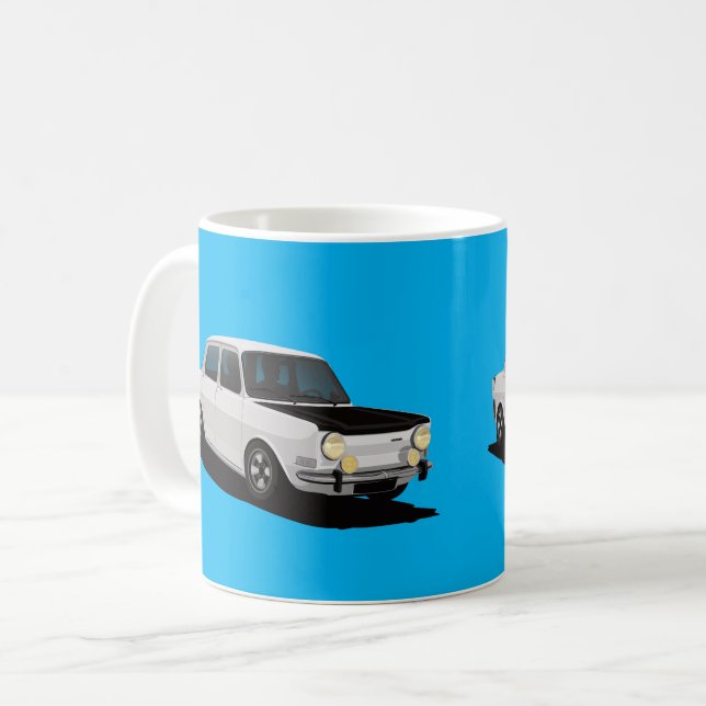 Simca 1000 Rallye - bil för 2 x avbilda - Kaffemugg (Framsida vänster)