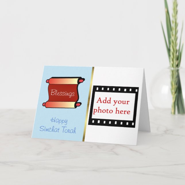 Simchat Torah Photo Card Jewish helgdag Helgkort (Framsida)