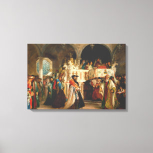 Simchat Torah vid den Solomon harten - Circa 1850 Canvastryck