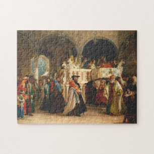Simchat Torah vid den Solomon harten - Circa 1850 Pussel