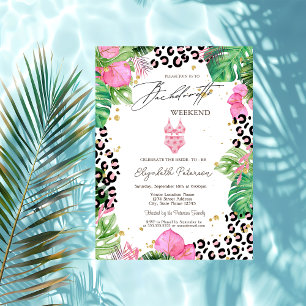 Simdräkter Palm Hibiskus Möhippa Inbjudningar