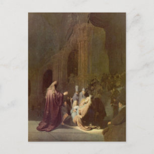 Simeon i templet av Rembrandt Vykort