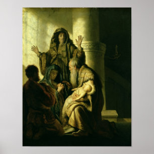 Simeon och Hannah i Temple, 1627 Poster