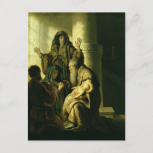 Simeon och Hannah i Temple, 1627 Vykort