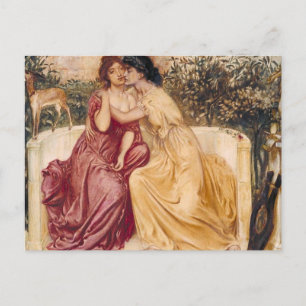 Simeon och Solomon Sappho och Erinna i en trädgård Vykort
