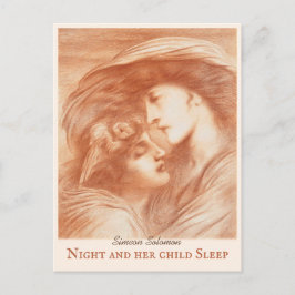 Simeon Solomon Natt och hennes barn Sömn CC0270 Vykort