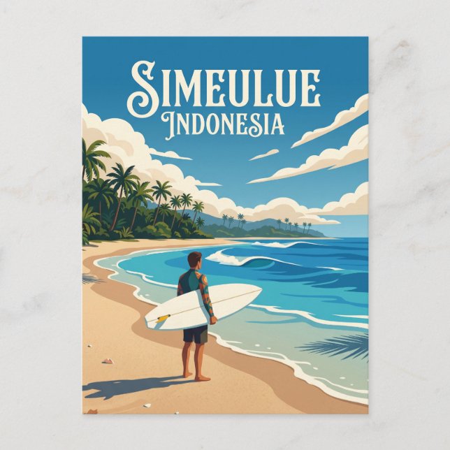 Simeulue Island Indonesien Vykort (Framsida)