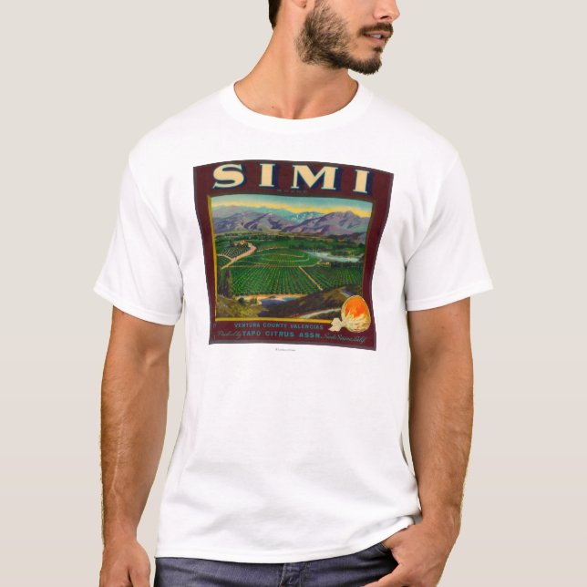 Simi orange LabelSanta Susana, CA Tee (Framsida)