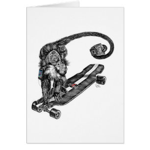 Simian Selfie Art Hälsningskort