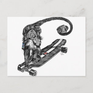 Simian Selfie Art Vykort