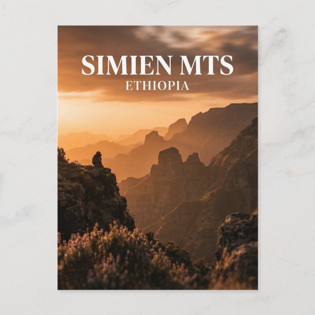 Simienbergen, Debark, Amhara-regionen Vykort (Framsida)