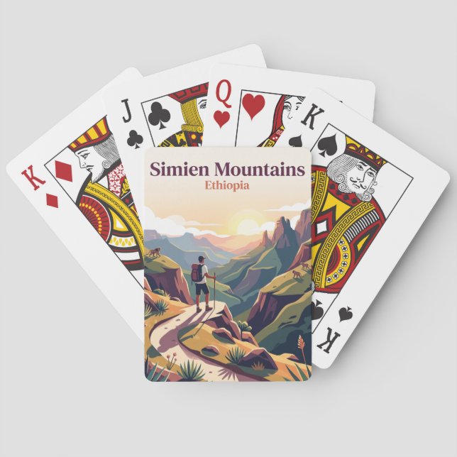Simienbergen Etiopien Casinokort (Baksidan)