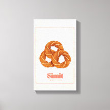 Simit Turkiskt Sesambröd Traditionell Canvas Poste