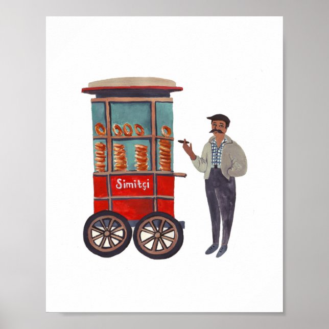 Simitçi (Simit) Skriv ut Poster (Framsidan)