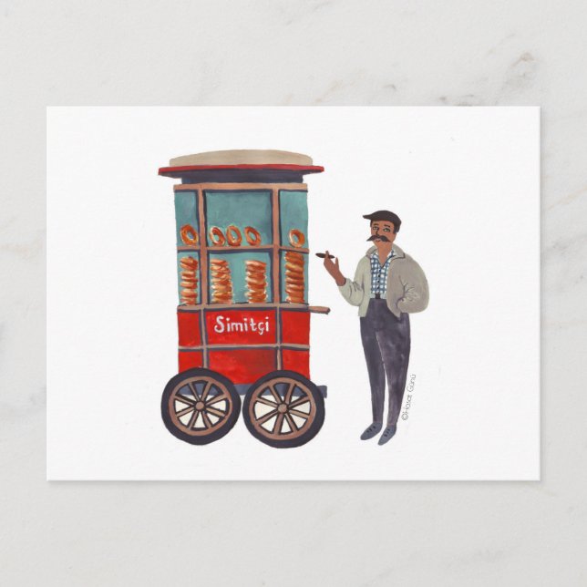 Simitçi (Simit) Vykort (Framsida)