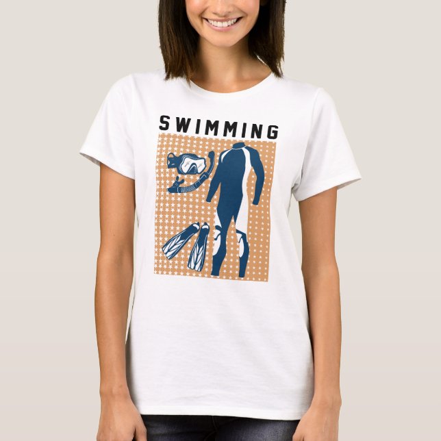 Simkläder och ogglar t shirt (Framsida)