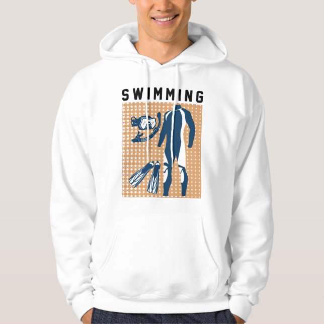 Simkläder och simdator hoodie (Framsida)
