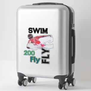 Simma - 200 flygningar klistermärken