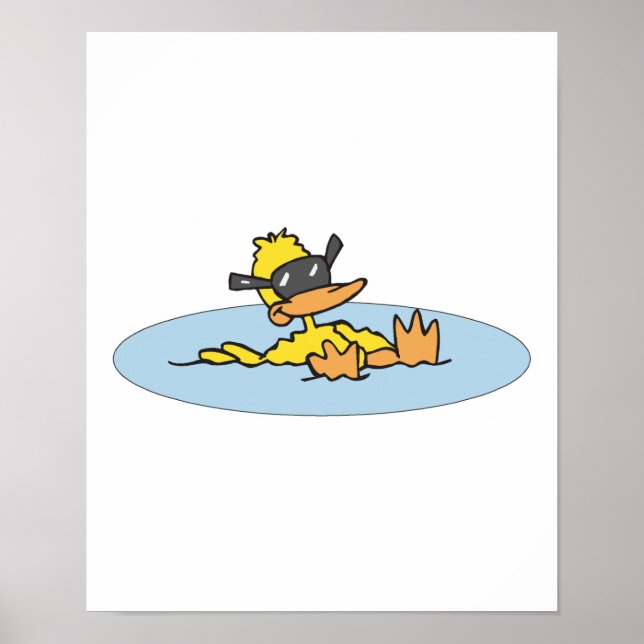 simma anka med solglasögon poster (Framsidan)