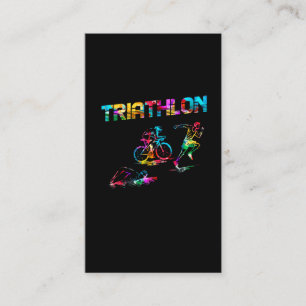 Simma av färgton Triathlon Bike Springa Idrottsma Visitkort