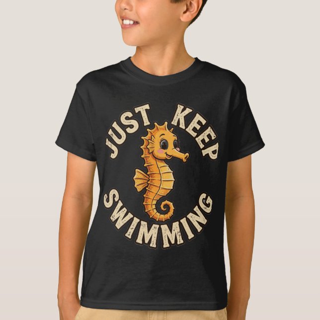 Simma Bara Vidare Sjähäst T-Shirt (Framsida)
