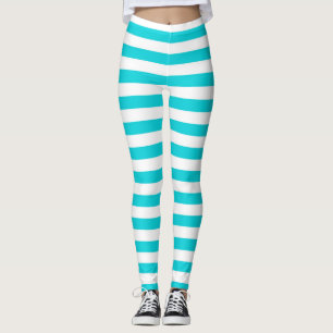 Simma Bassäng Blue och White Rand Leggings
