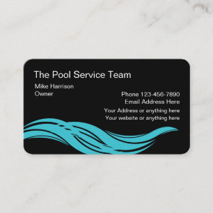 Simma Bassäng Modern Service Visitkort