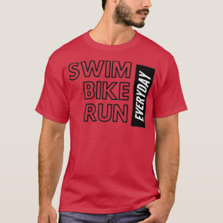 Simma Bike och Springa Dagens Triathlete T Shirt