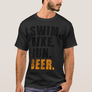 SIMMA BIKE SPRINGA BEER TRIATHLETE TRIATHLON SPORT T SHIRT