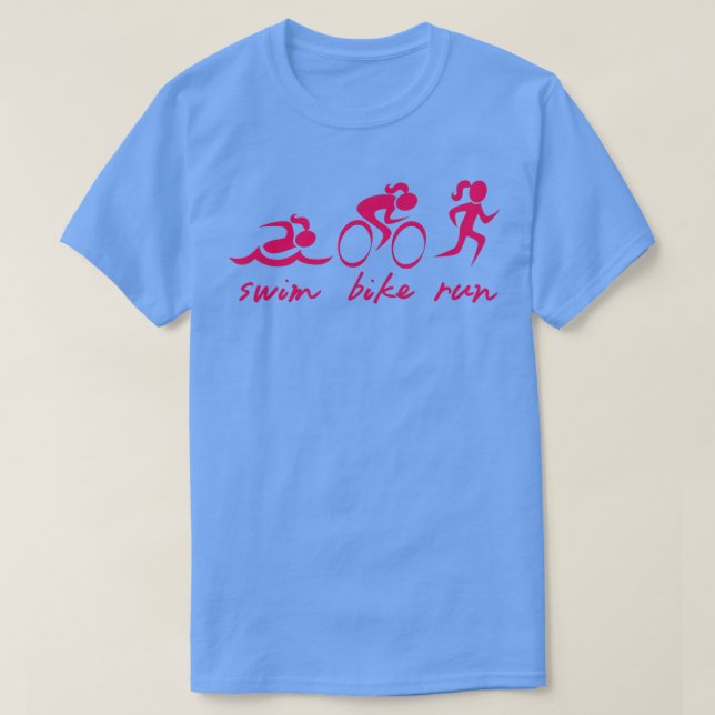 Simma Bike Springa Girl Rosa T Shirt (Design framsida)