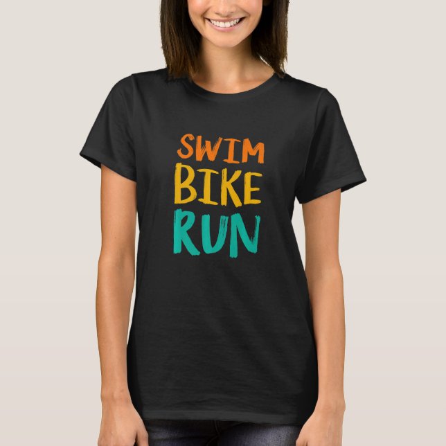 Simma Bike Springa Graphic Running Swimming Cyclin T Shirt (Framsida)