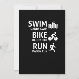 Simma Bike Springa pappa - Funny Triathlon Pappa T Spara Datumet