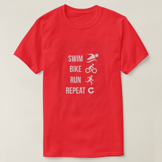 Simma Bike Springa Repeat Triathlete Triathlon Tri T Shirt (Design framsida)