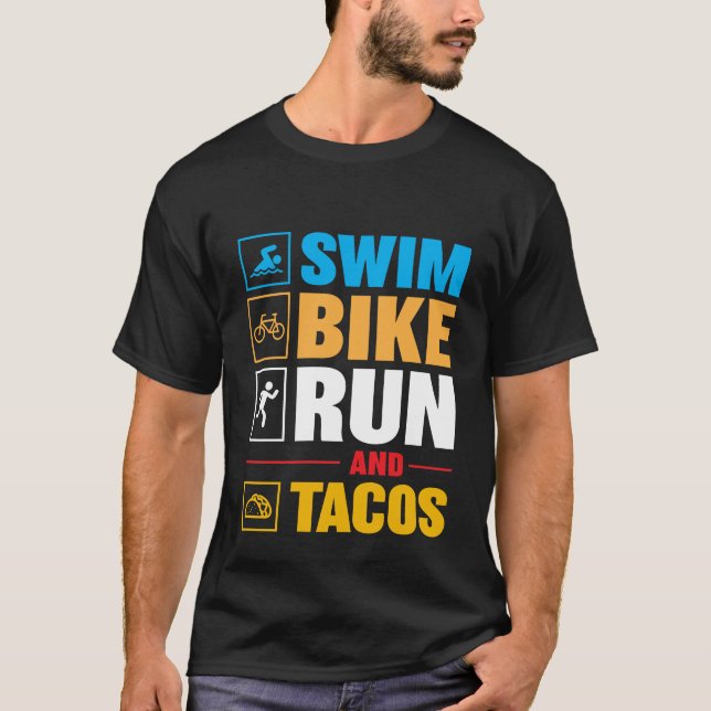 Simma Bike Springa & Tacos T Shirt (Framsida)