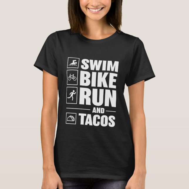 Simma Bike Springa & Tacos T Shirt (Framsida)