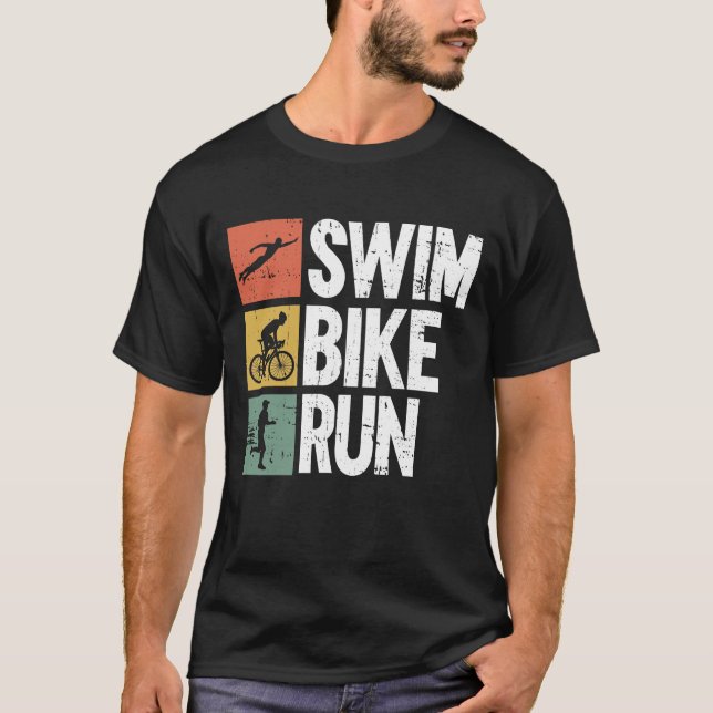 Simma Bike Springa - Triathlon Training Triathletl T Shirt (Framsida)