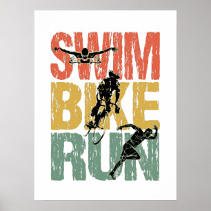 Simma Bike Springa - Vintage Triathlon Poster