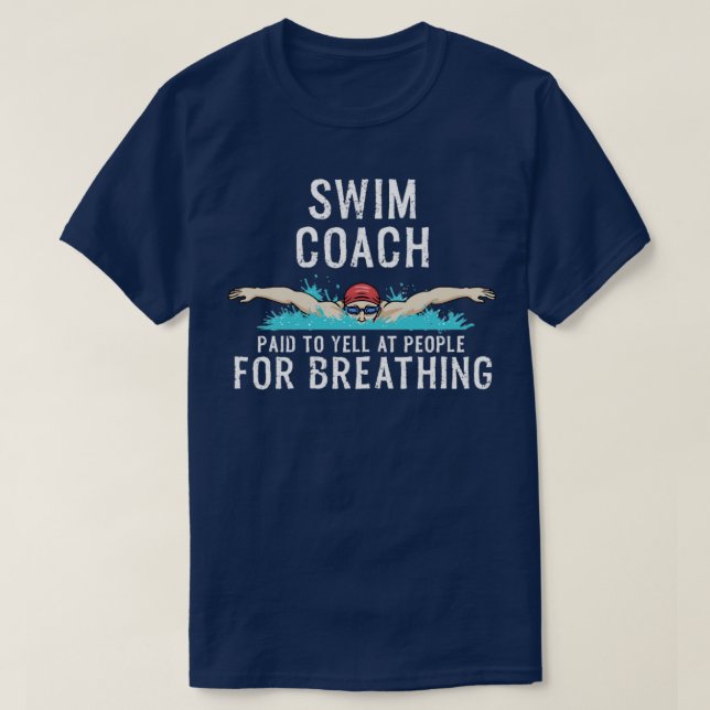 Simma Coach Funny Swimming Team Workout Gift T Shirt (Design framsida)