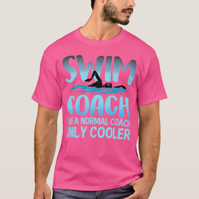 Simma Coach Gift För manar Women Funny Simma Coach T Shirt (Framsida)