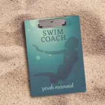 Simma Coach Teal Modern Sjöjungfru Clipboard
