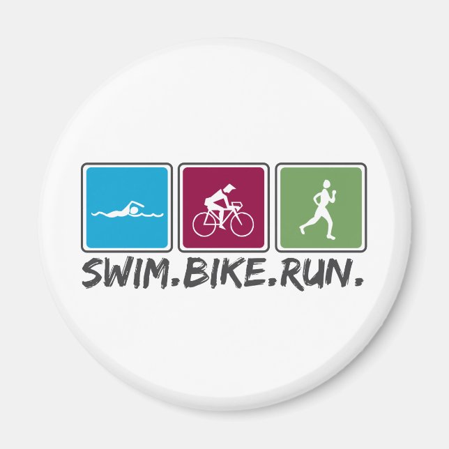 simma Cycle springa (triathlon) Magnet (Framsidan)