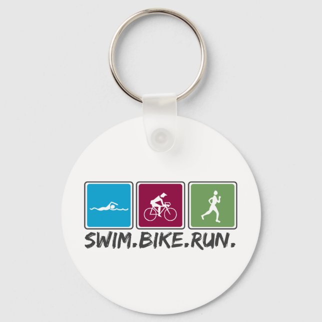 simma Cycle springa (triathlon) Nyckelring (Framsida)