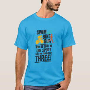 Simma, cykla, spring - triathlon t shirt
