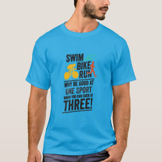 Simma, cykla, spring - triathlon t shirt